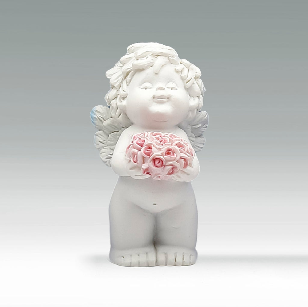 Liebesengel Igor (stehend) Size Mini - mit Rosenstrauss
