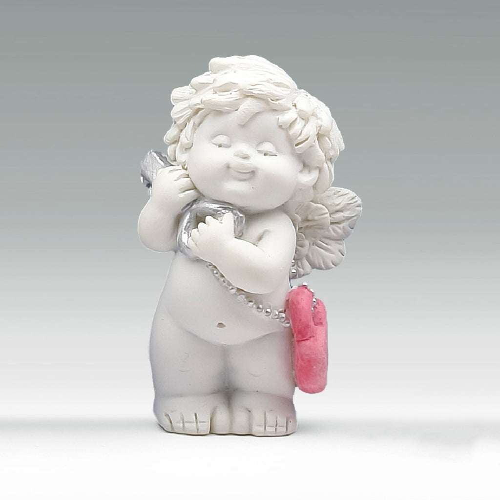 Liebesengel Igor (stehend) Size Mini - mit Herzschloss an Kette u. Schlüssel