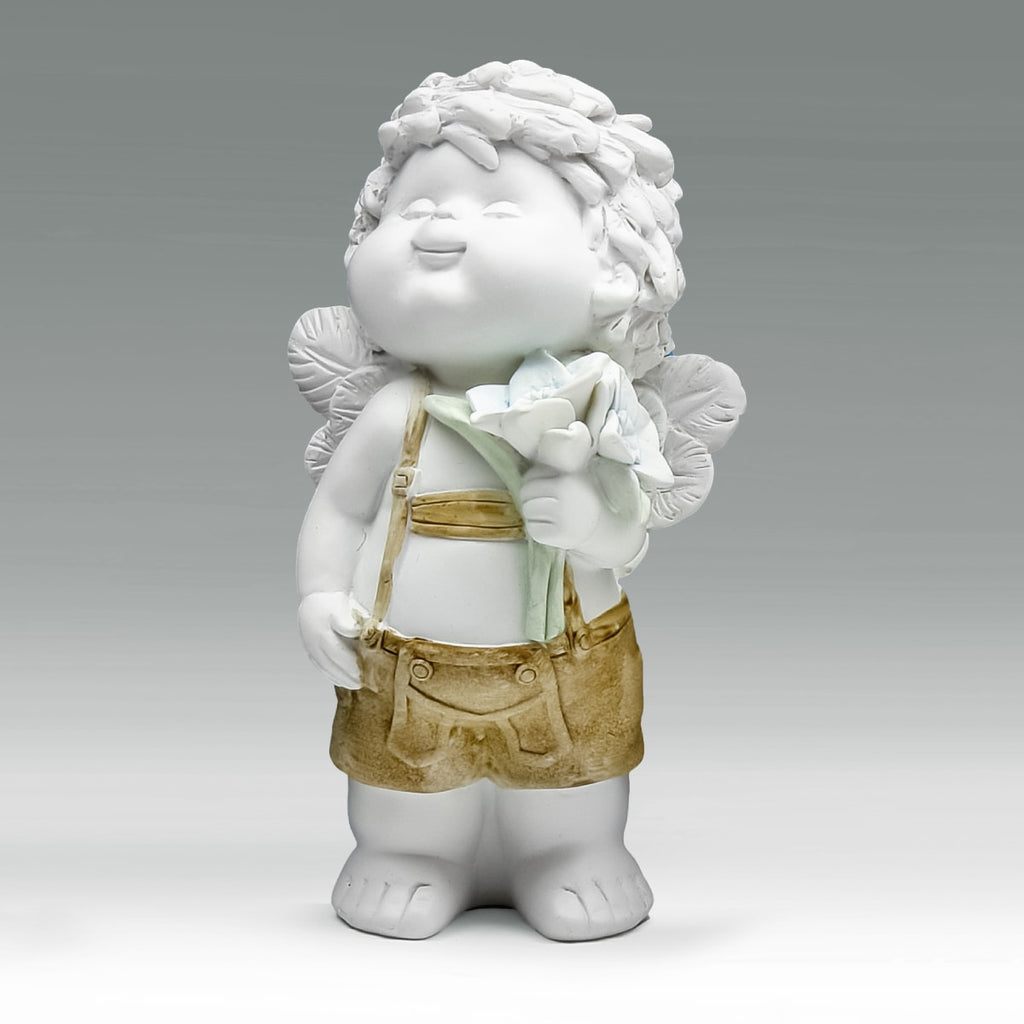 Trachtenengel Igor Size L - mit Edelweiss in der linken Hand