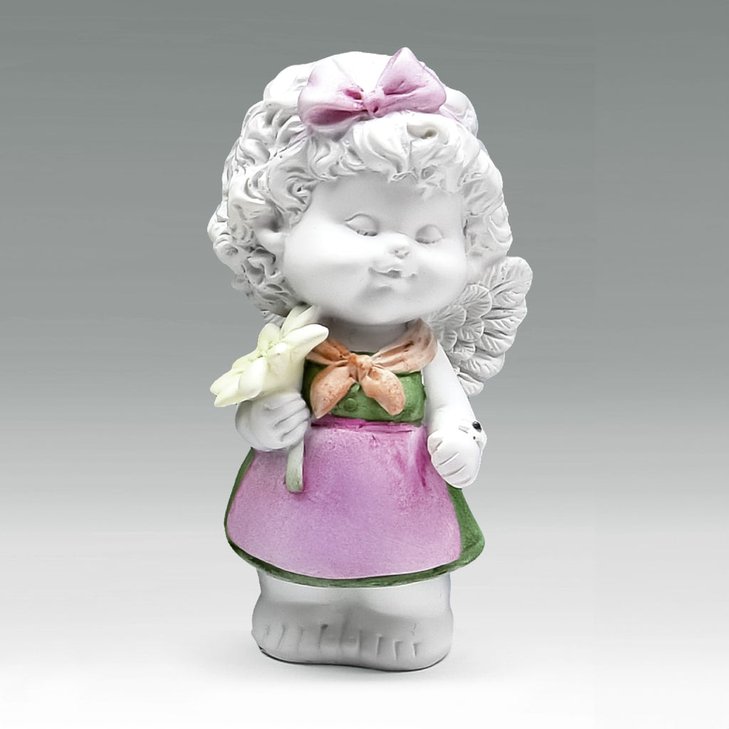 Trachtenengel Olga Size M - stehend mit Edelweiss in der Hand