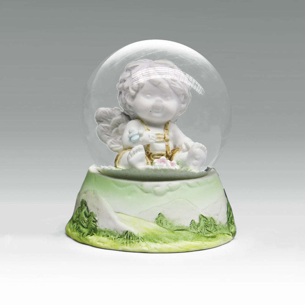 Schneekugel Igor in Tracht - Käfer auf Arm