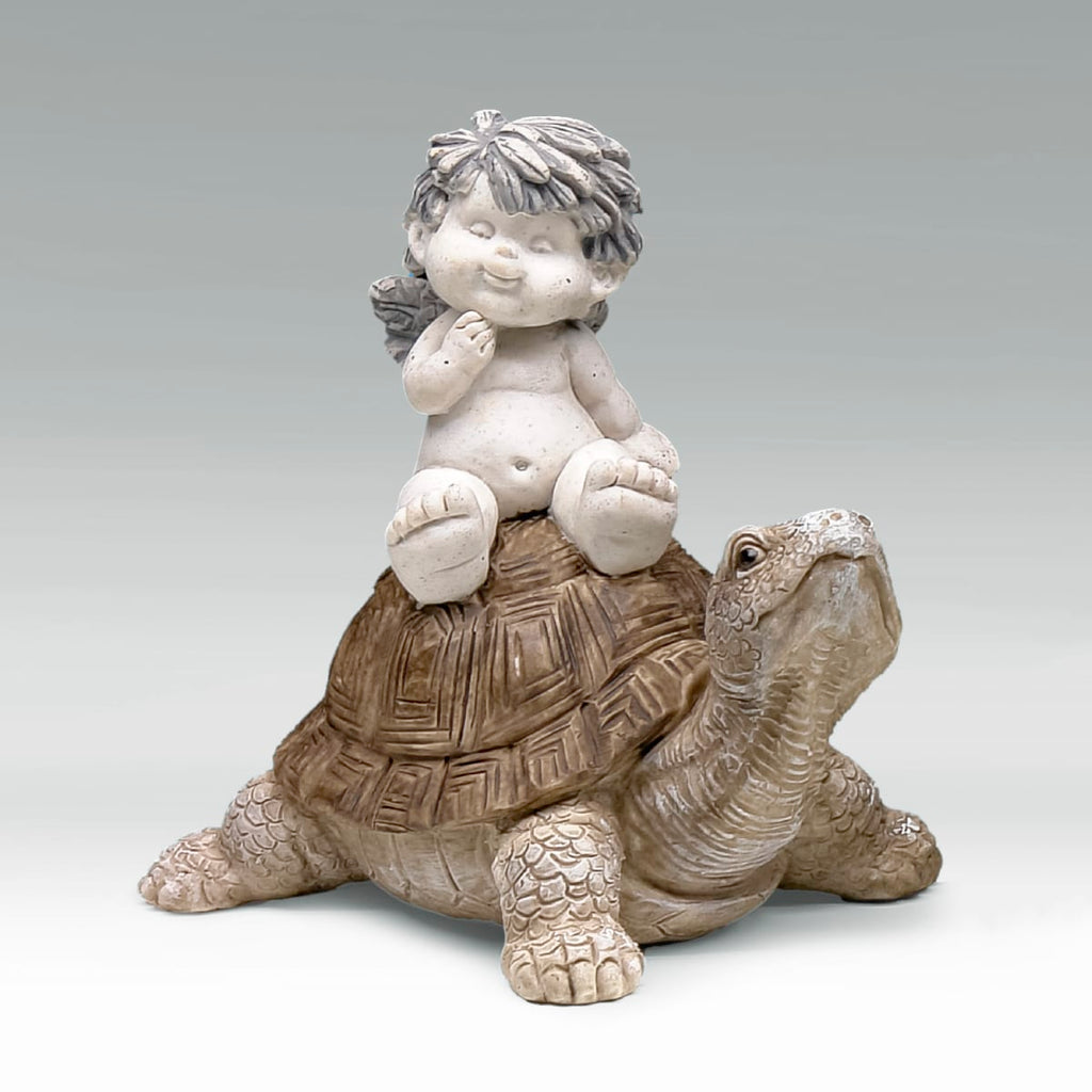 Igor auf Gartentier - auf Schildkröte