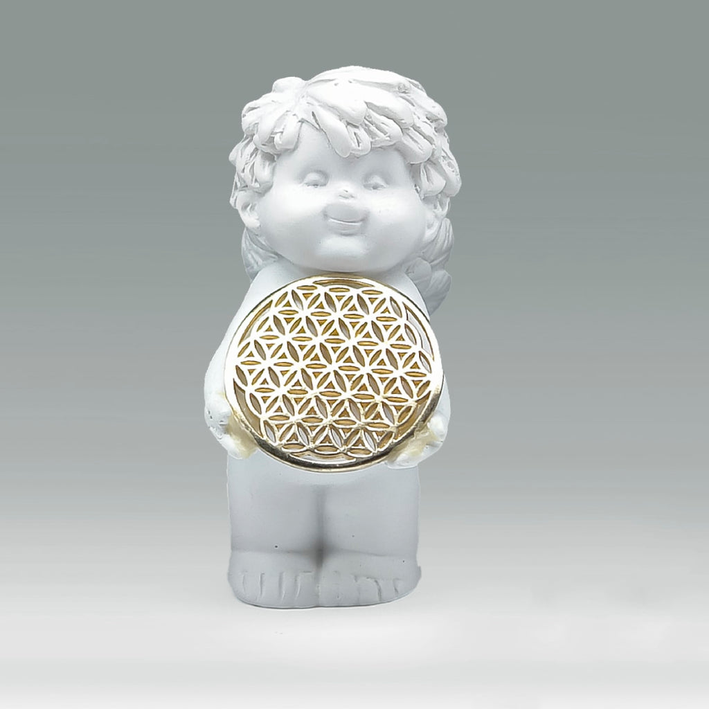 Igor mit Blume des Lebens in gold Size S - zentral vor dem Körper haltend
