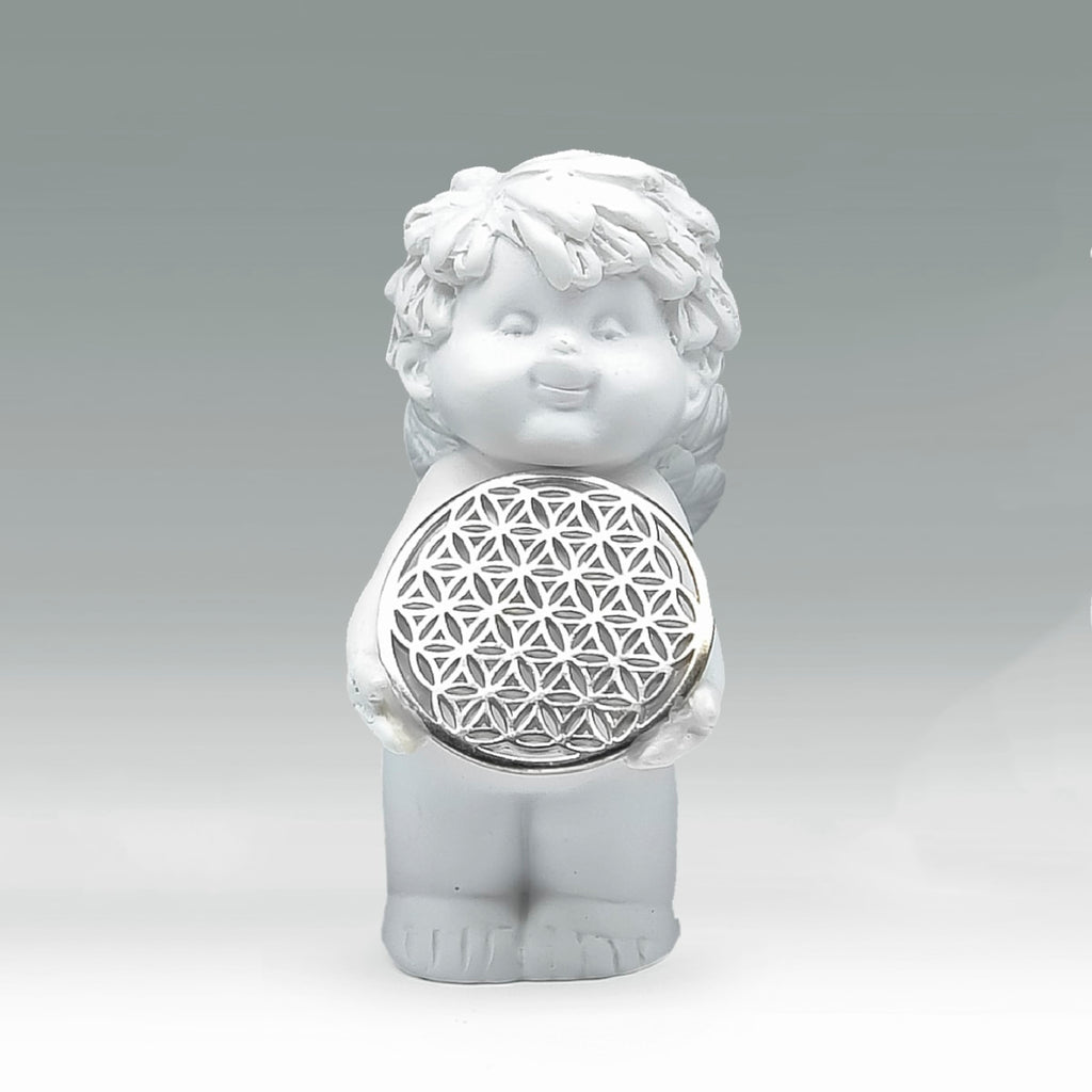 Igor mit Blume des Lebens in silber Size S - zentral vor dem Körper haltend