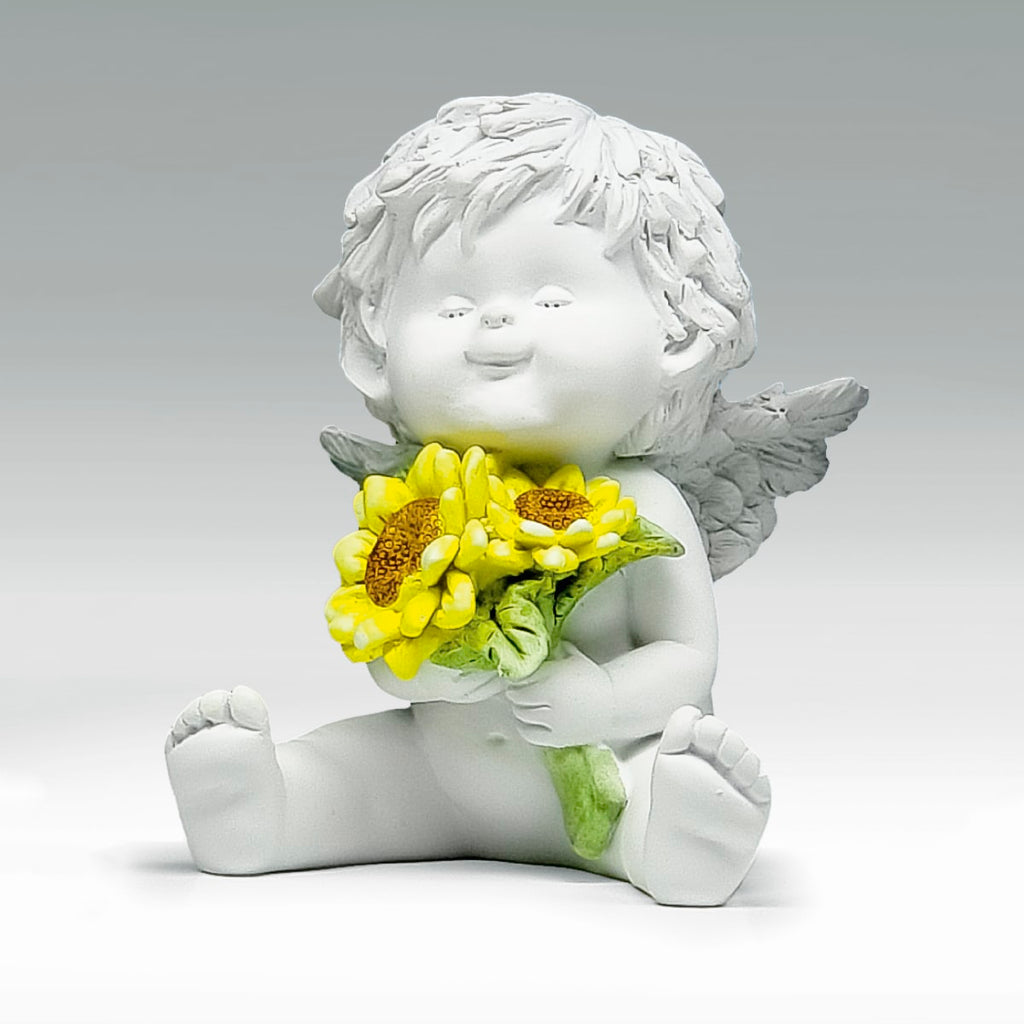 Igor mit Sonnenblume Size L - sitzend mit Blumenstrauss