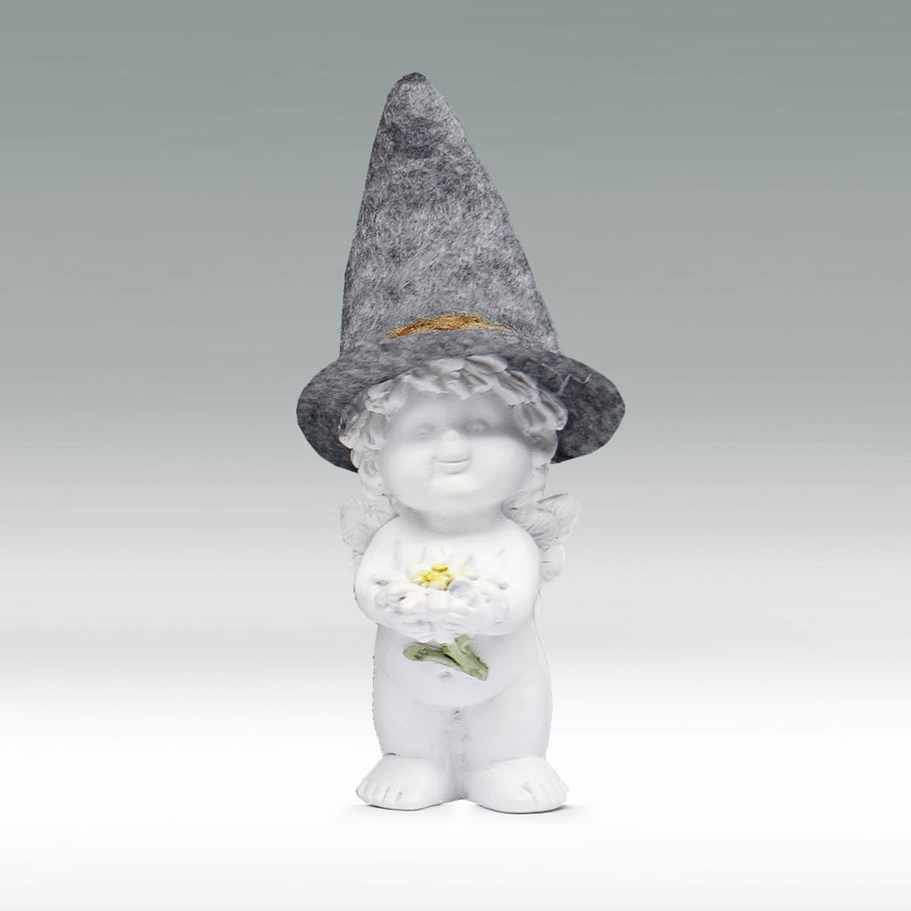 Igor mit Filzhut Size S - stehend mit Edelweiss vor dem Körper haltend