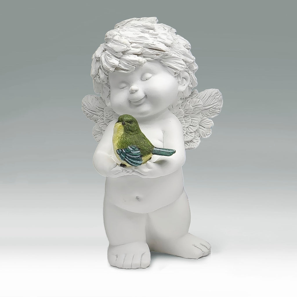Igor mit Vogel  - stehend mit Vögelchen auf der Hand