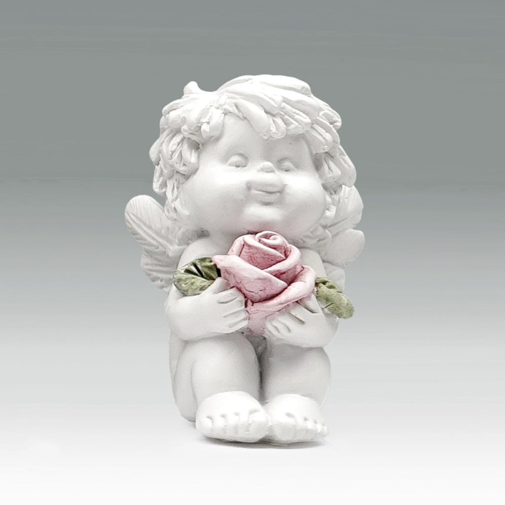 Liebesengel Igor Size S - sitzend mit Rose