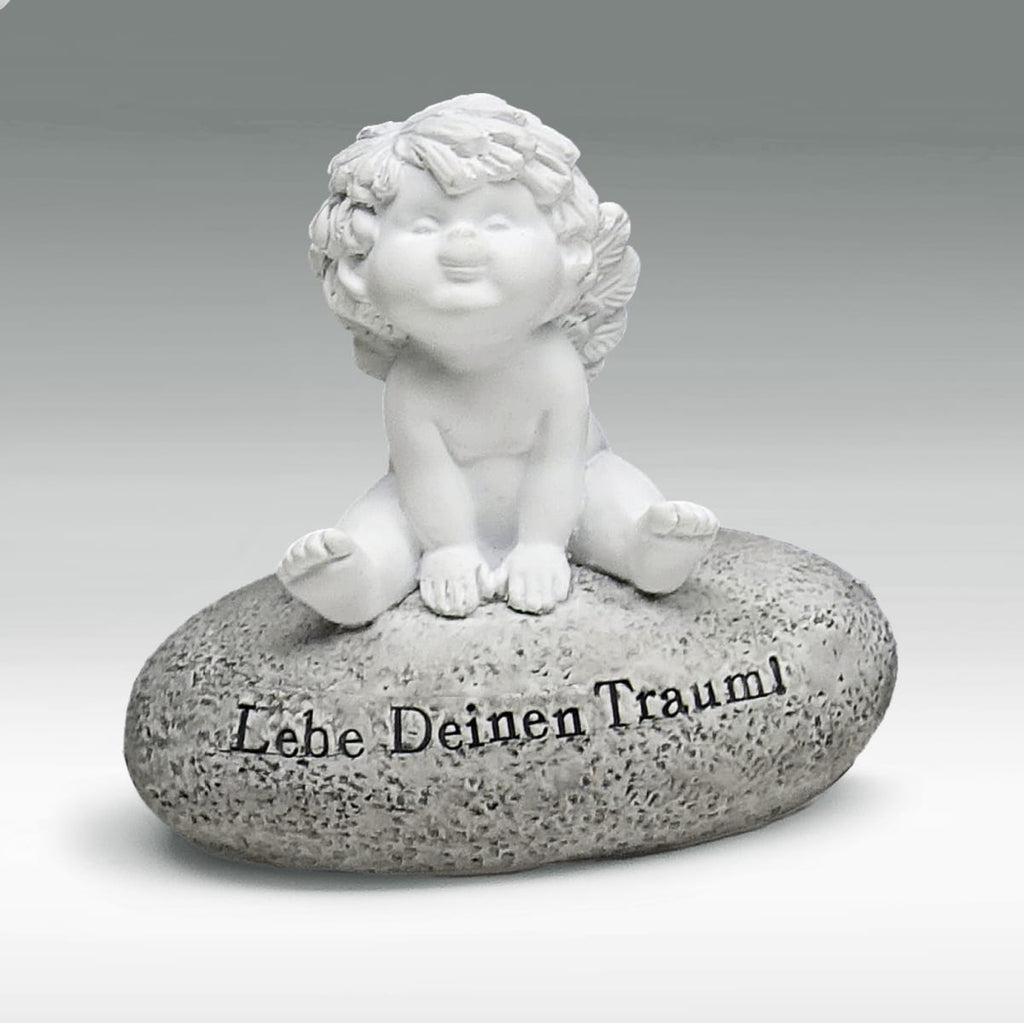 Igor auf Stein mit Spruch - Liebe Deinen Traum!