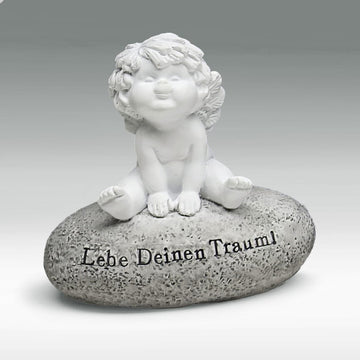 Igor auf Stein mit Spruch - Liebe Deinen Traum!